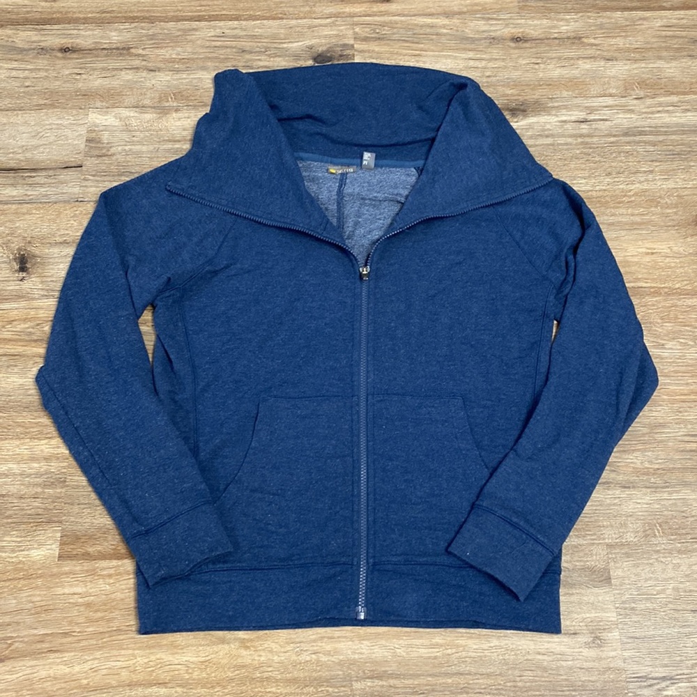 Zella Blue Full Zip Sweatshirt Jacket Size Medium